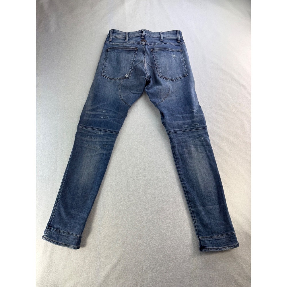 G-Star Raw Men's 5620 3D Zip Knee Skinny Jeans Faded Blue Distressed Denim 30x30 - Picture 6 of 16